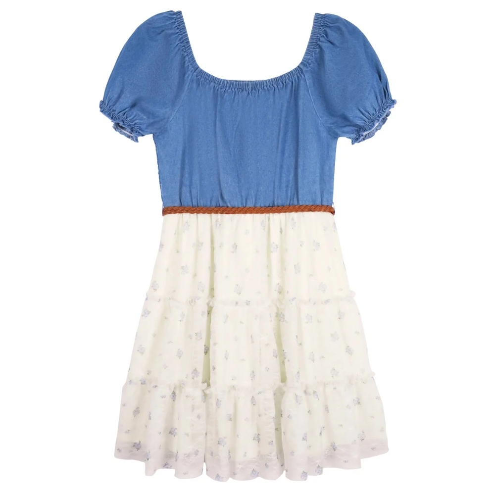Youth Girls' Size XS- 5/6 Denim and Dress with Belt - Picture 3 of 8